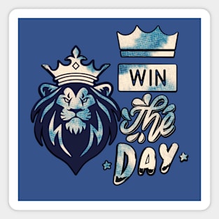 Lion Tie-dye WIN THE DAY Magnet